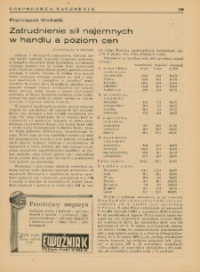 Zatrudnienie sił najemnych w handlu a poziom cen