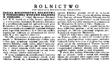 Udział Ministerstwa Rolnictwa w Powszechnej Wystawie Krajowej w Poznaniu