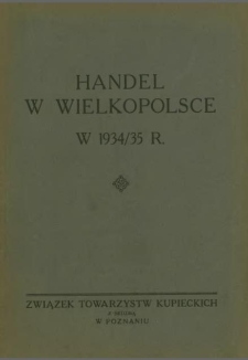 Handel w Wielkopolsce w 1934/35 r.