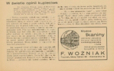 W świetle opinii kupiectwa