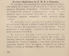 Wystawa Hodowlana na P.W.K. w Poznaniu