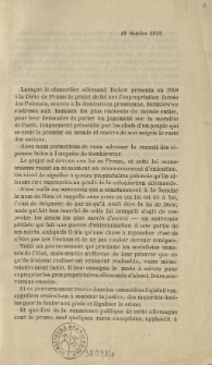 [Druk ulotny Inc.:] " Lorsque le chancelier allemand Bulow ..."