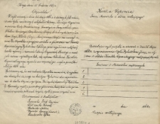 [Odezwa Inc.:] " Obywatelu ! W myśl odezwy z dnia 25 Maja 1866 r. i oddanych pod zatwierdzenie og&oacute;łu ..."