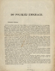 Do polski&eacute;j emigracii