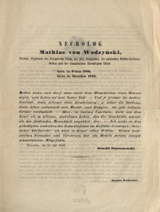 Necrolog Mathias von Wodzyński