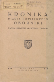 Kronika miasta powiatowego Oborniki