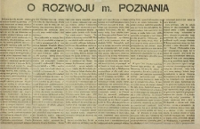 O rozwoju m. Poznania