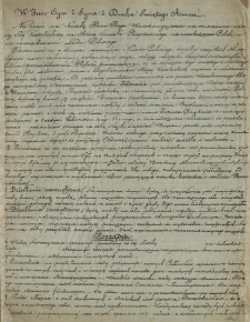 [Ustawy Stowarzyszenia Katolickiego "Jedność". Inc.:] 'W imię Oyca i Syna i Ducha Swiętego Amen. Na cześć na chwałę Panu Bogu ..."