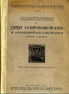 Opisy gospodarowania w gospodarstwach karłowatych