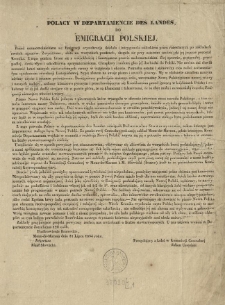 Polacy w Departamencie des Landes do Emigracii Polskiej
