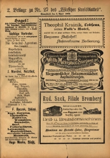 2. Beilage zu Nr.27 des „Wirsitzer Kreisblattes” 1902.04.05