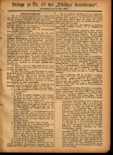 Beilage zu Nr. 43 des „Wirsitzer Kreisblattes” 1902.05.31