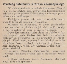 Przebieg Jubileusz Prezesa Kałamajskiego