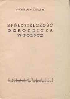 Spółdzielczość ogrodnicza w Polsce