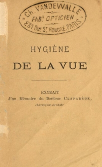 Hygiène de la vue