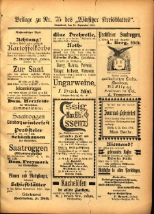 Beilage zu Nr.75 des „Wirsitzer Kreisblattes” 1902.09.20