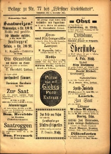 Beilage zu Nr.77 des „Wirsitzer Kreisblattes” 1902.09.27
