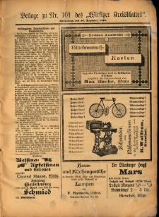 Beilage zu Nr.12.20 des &bdquo;Wirsitzer Kreisblattes&rdquo; 1902.12.20