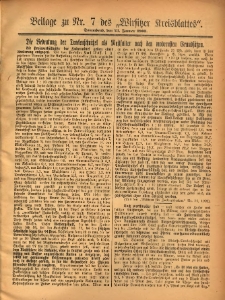 Beilage zu Nr.7 des &bdquo;Wirsitzer Kreisblattes&rdquo; 1903.01.24