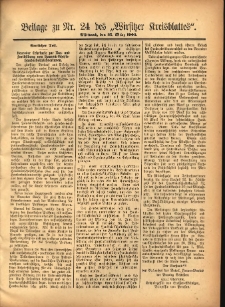 Beilage zu Nr.24 des &bdquo;Wirsitzer Kreisblattes&rdquo; 1903.03.25
