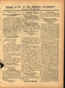 Beilage zu Nr.25 des &bdquo;Wirsitzer Kreisblattes&rdquo; 1903.03.28