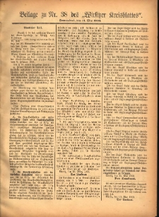 Beilage zu Nr.38 des „Wirsitzer Kreisblattes” 1903.05.16
