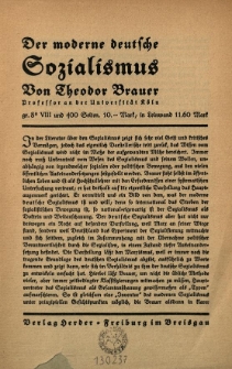 Der moderne deutsche Sozialismus