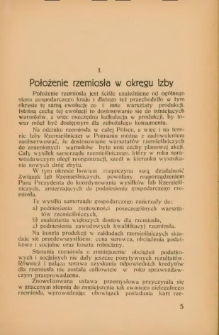 Położenie rzemiosła w okręgu Izby