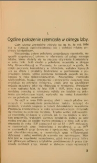 Og&oacute;lne położenie rzemiosła w okręgu Izby