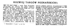 Rozw&oacute;j Targ&oacute;w Poznańskich