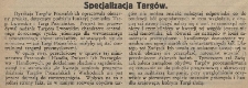 Specjalizacja Targów