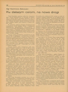 Ku dalszym celom, na nowe drogi