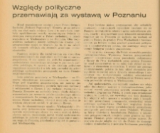 Względy polityczne przemawiające za wystawą w Poznaniu