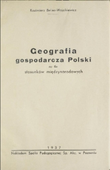 Geografia gospodarcza Polski na tle stosunków międzynarodowych