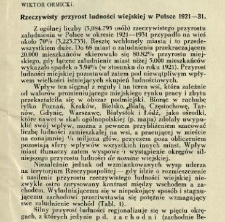 Rzeczywisty przyrost ludności wiejskiej w Polsce 1921—31.