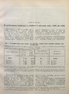 O przyroście ludności w Polsce w okresie od r. 1921 do 1931