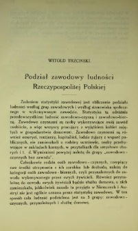 Podział zawodowy ludności Rzeczypospolitej Polskiej