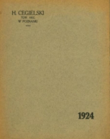 Sprawozdanie za czas od 1-go stycznia do 31-go grudnia 1924 r.