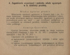 Zagadnienie organizacji i podziału władz agrarnych w b.dzielnicy pruskiej