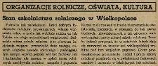 Stan szkolnictwa rolniczego w Wielkopolsce