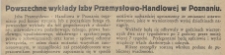 Powszechne wykłady Izby Przemysłowo-Handlowej w Poznaniu