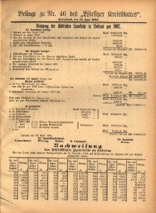 Beilage zu Nr.46 des &bdquo;Wirsitzer Kreisblattes&rdquo; 1903.06.13