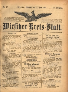 Wirsitzer Kreis-Blatt: herausgegeben vom Königlichen Landraths-Amte 1903.06.17 Jg.59 Nr47