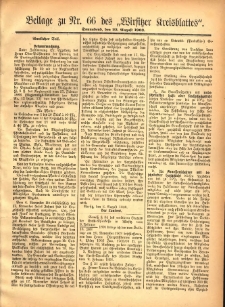 Beilage zu Nr.66 des &bdquo;Wirsitzer Kreisblattes&rdquo; 1903.08.22