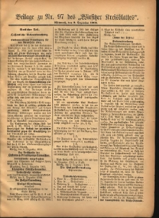 Beilage zu Nr.97 des &bdquo;Wirsitzer Kreisblattes&rdquo; 1903.12.09