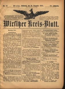 Wirsitzer Kreis-Blatt: herausgegeben vom K&ouml;niglichen Landraths-Amte 1903.12.16 Jg.59 Nr99