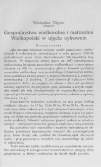 Gospodarstwa wielkorolne i małorolne Wielkopolski w ujęciu cyfrowym