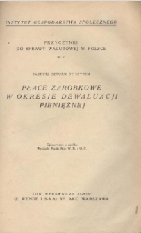 Płace zarobkowe w okresie dewaluacji pieniężnej