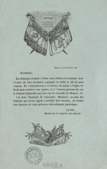 [Zaproszenie Inc.:] "Monsieur, Les Polonais r&eacute;sidant &agrave; Paris vont c&eacute;l&eacute;brer ..."