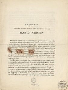 Uwiadomienie o mającem wychodzić w Paryżu piśmie zbiorowem pod tytułem Przegląd Polityczny